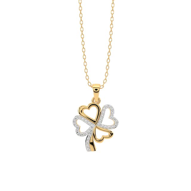 Flower Heart Diamond Pendant